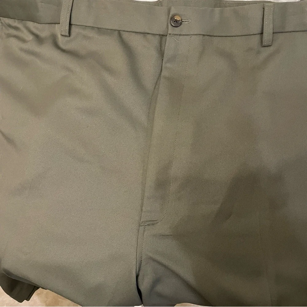Haggar brand green plus size shorts 100% polyester flat front size 50 - Picture 6 of 6